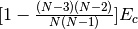 [1-\frac{(N-3)(N-2)}{N(N-1)}]E_c