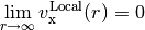 \lim_{r\rightarrow\infty} v_{\mathrm{x}}^{\mathrm{Local}} (r) = 0